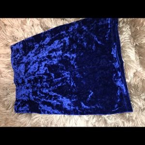 Royal Blue Velvet Skirt